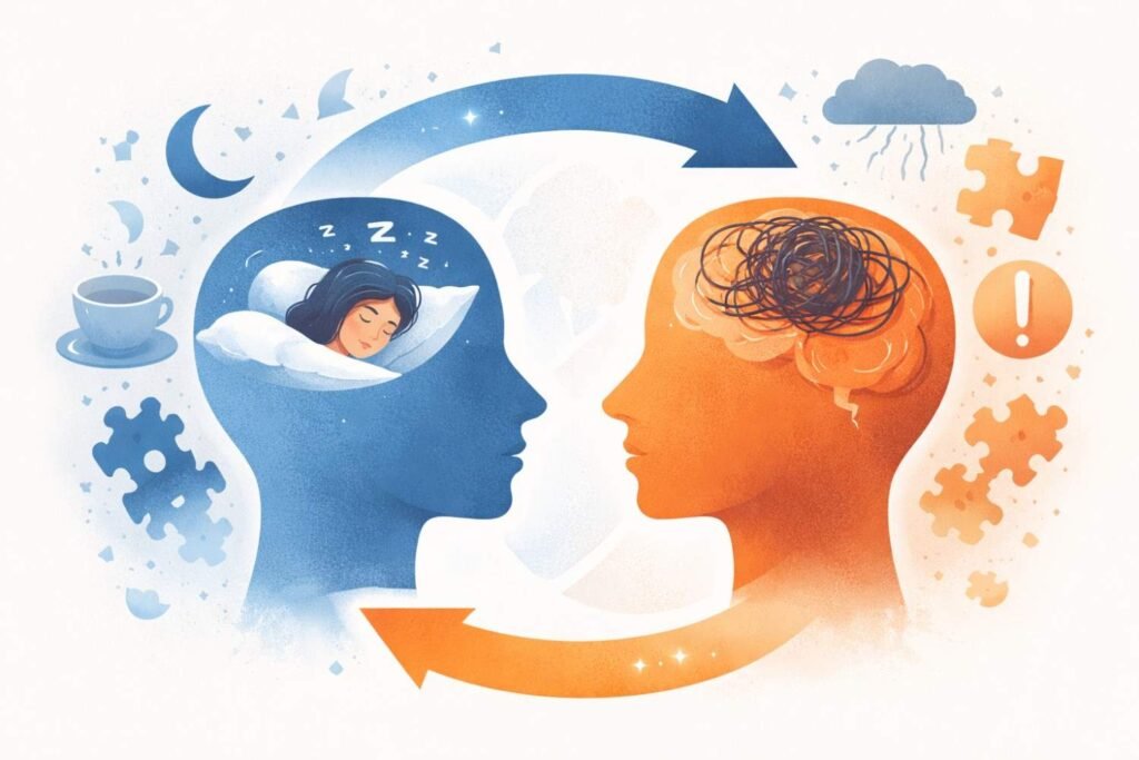 How are sleep and mental health connected in both directions