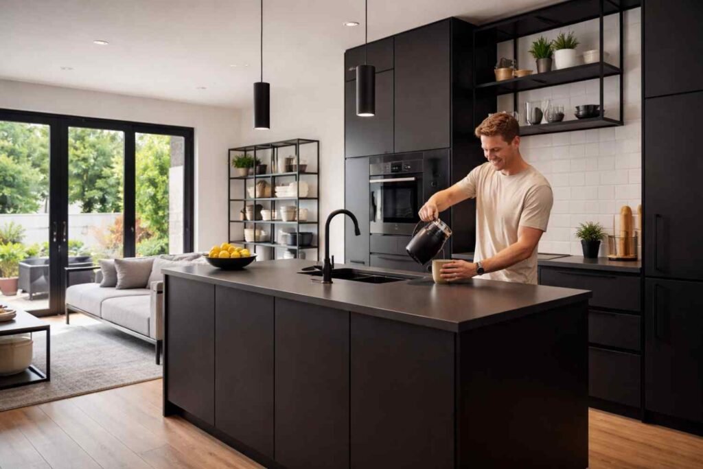 Matte Black Steel and Metal